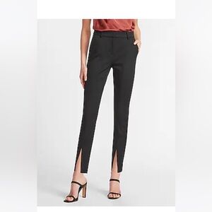 NWT Express High Waisted Front Slit Skinny Pant stretch size 6 black